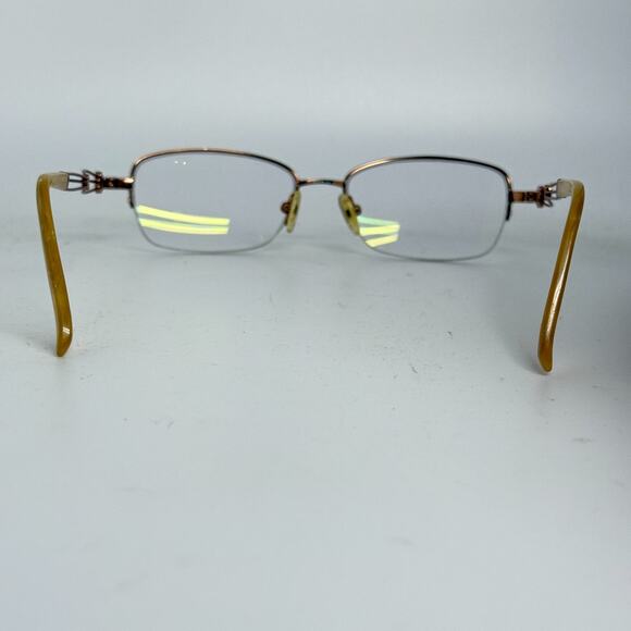 Safilo Emozioni 4351 Eyeglasses Frame Women's Gold Half Rim Rectangular 19771 - Picture 3 of 8